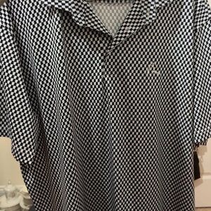 Rhoback Black & White Checkerboard Polo